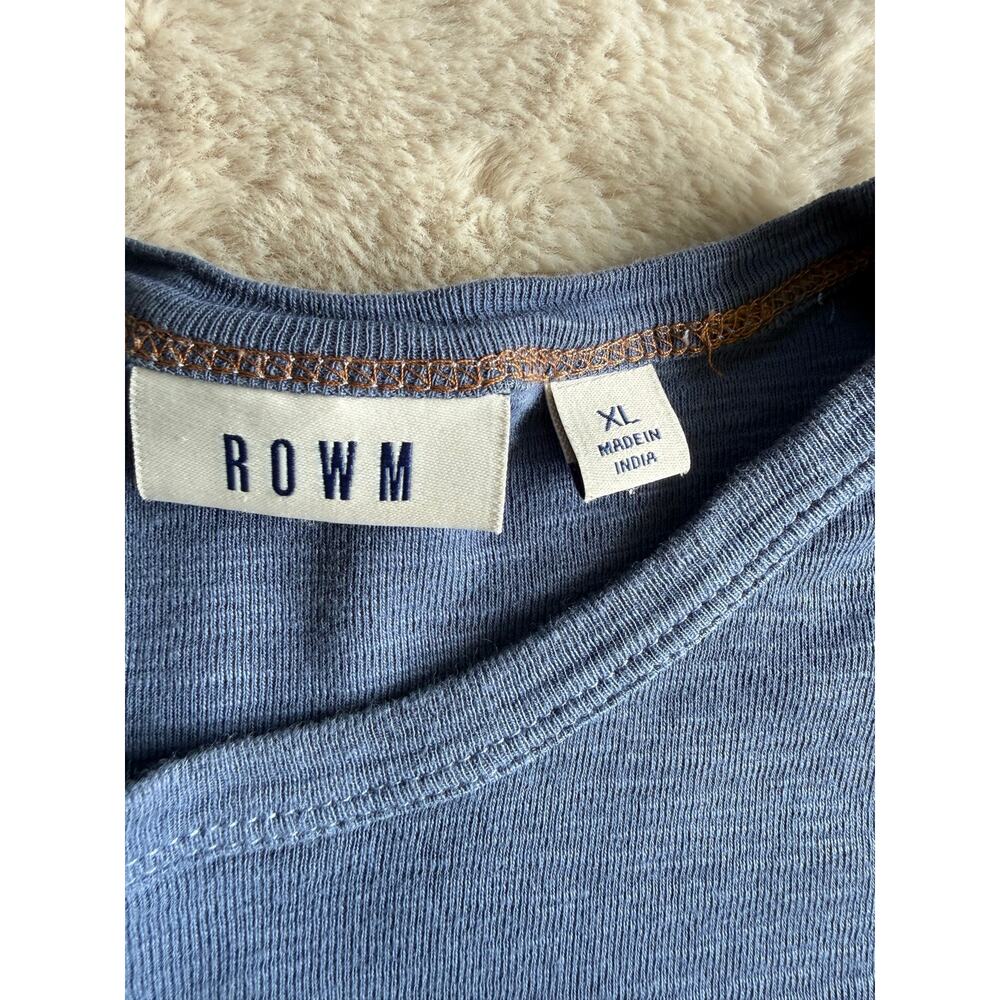 Rowm Men’s Blue Long Sleeve T-Shirt - Picture 2 of 6
